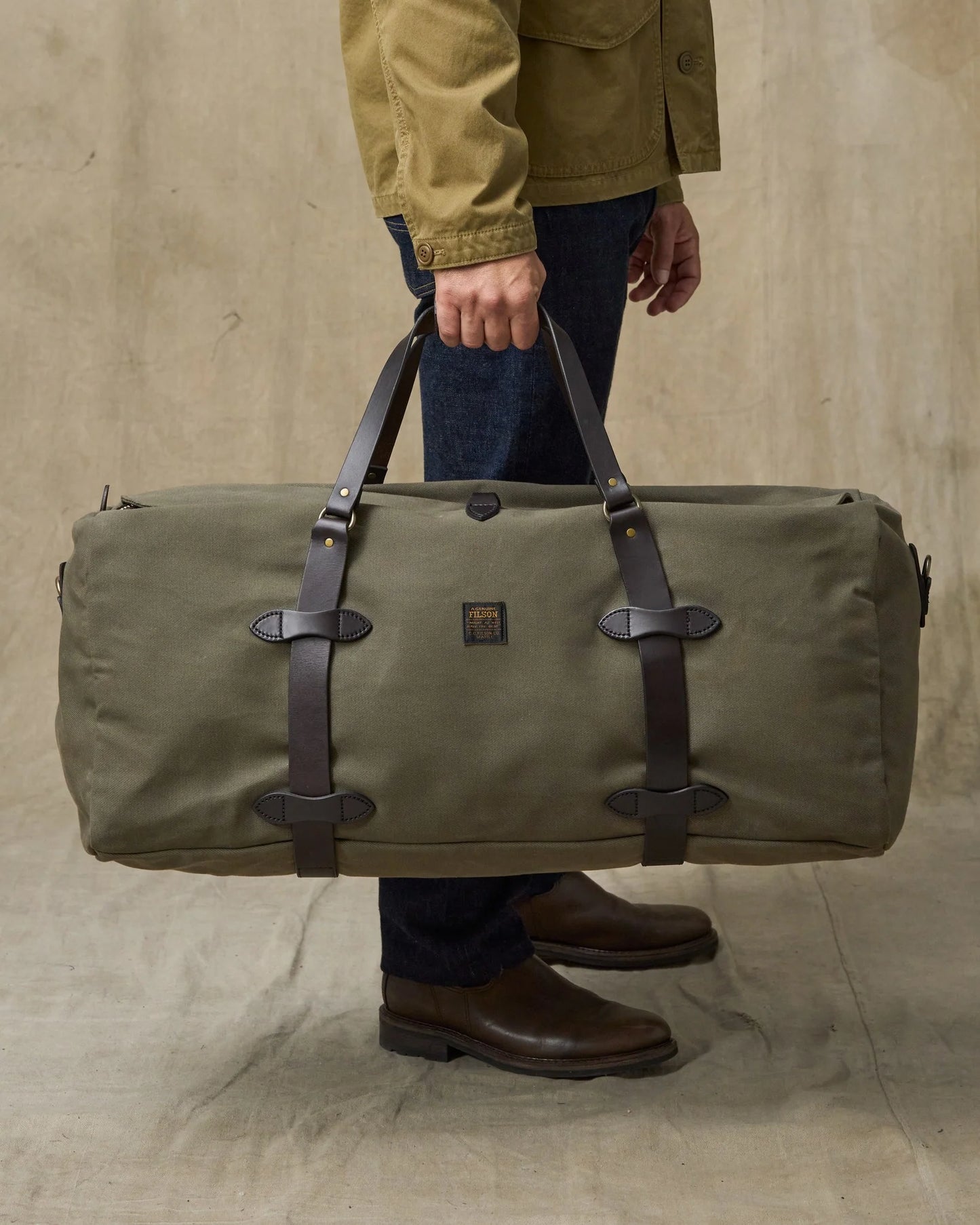 FILSON LARGE RUGGED TWILL DUFFLE BAG - Otter Green