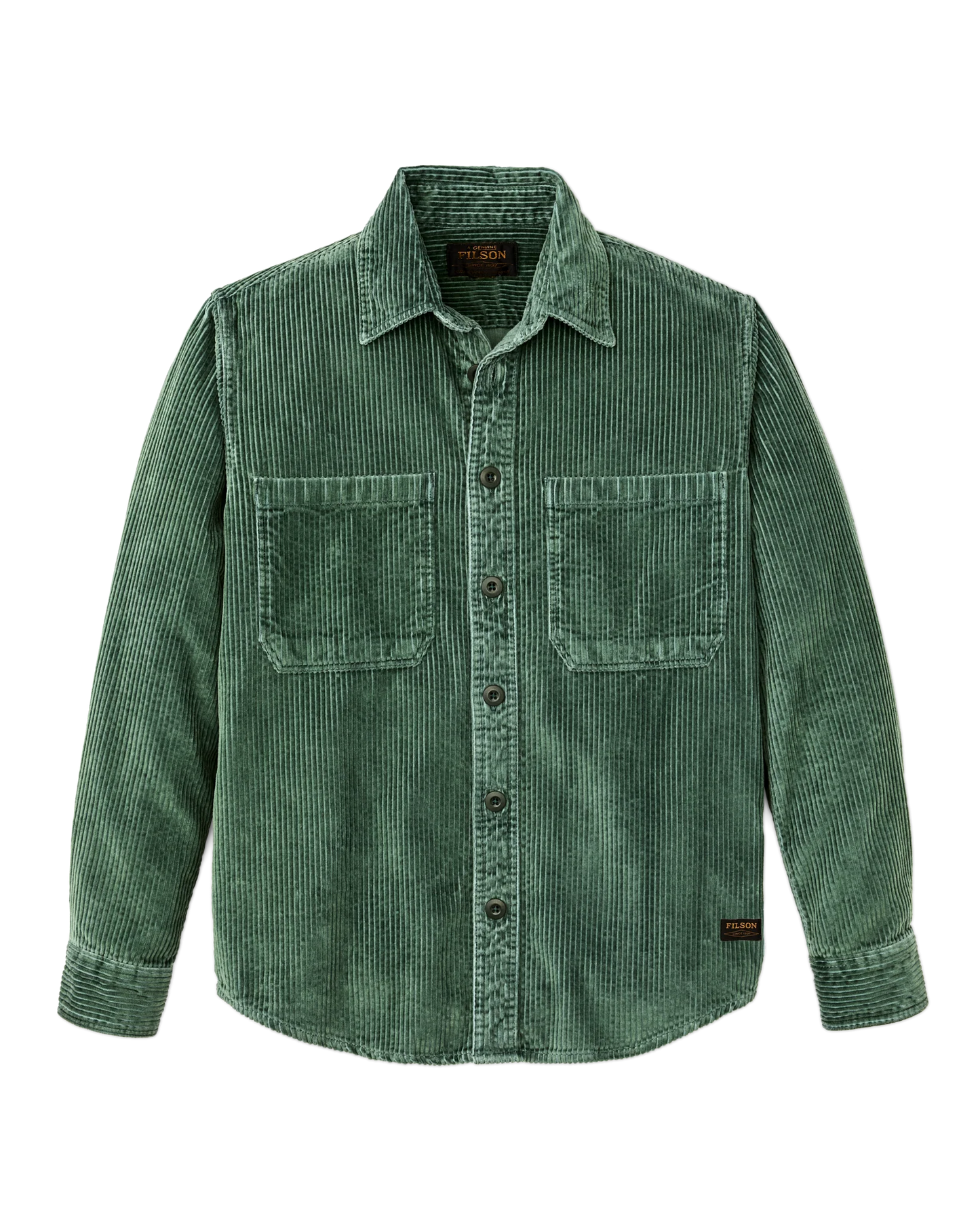 FILSON 6-WALE CORDUROY SHIRT - SEABED GREEN