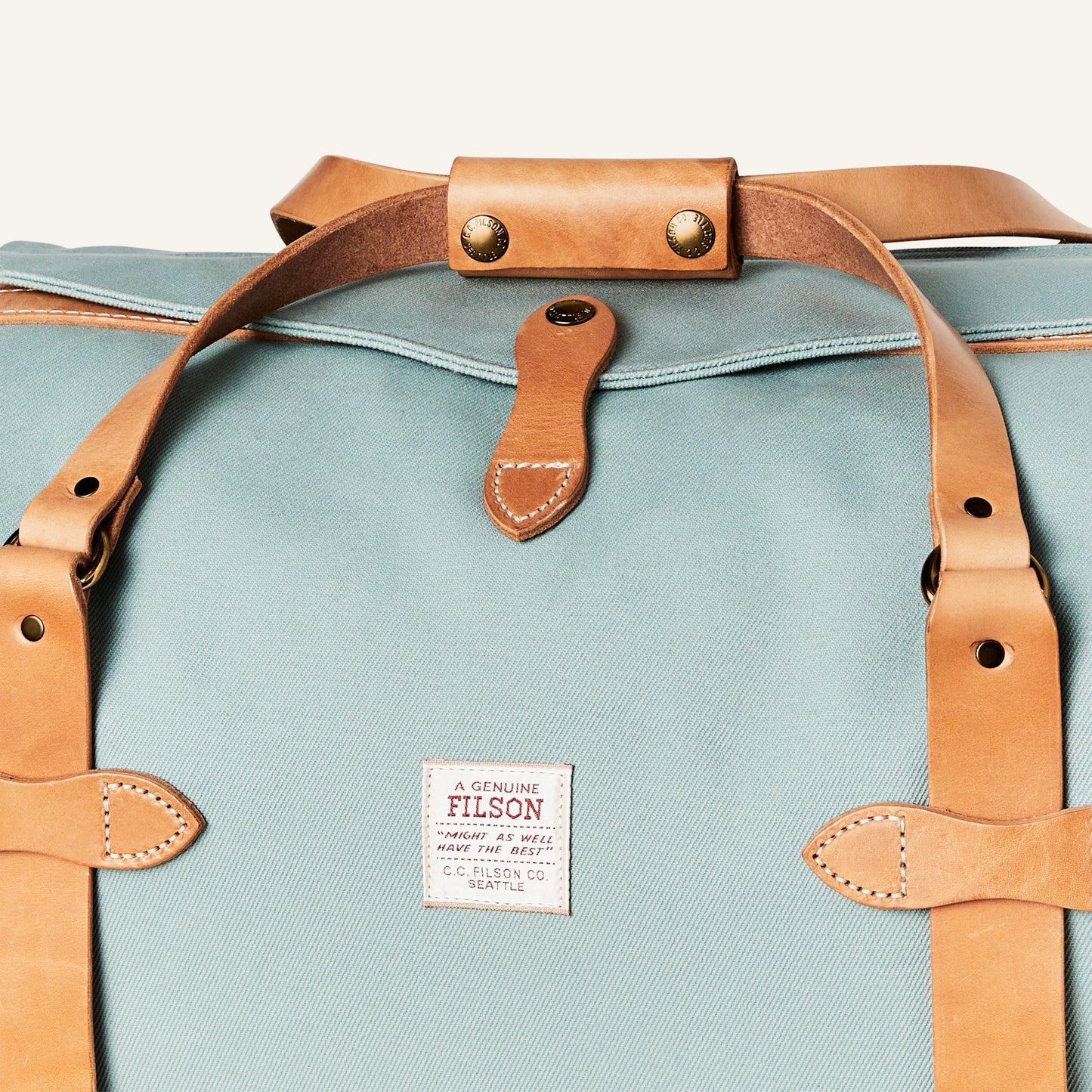 FILSON MEDIUM RUGGED TWILL DUFFLE BAG - LAKE GREEN