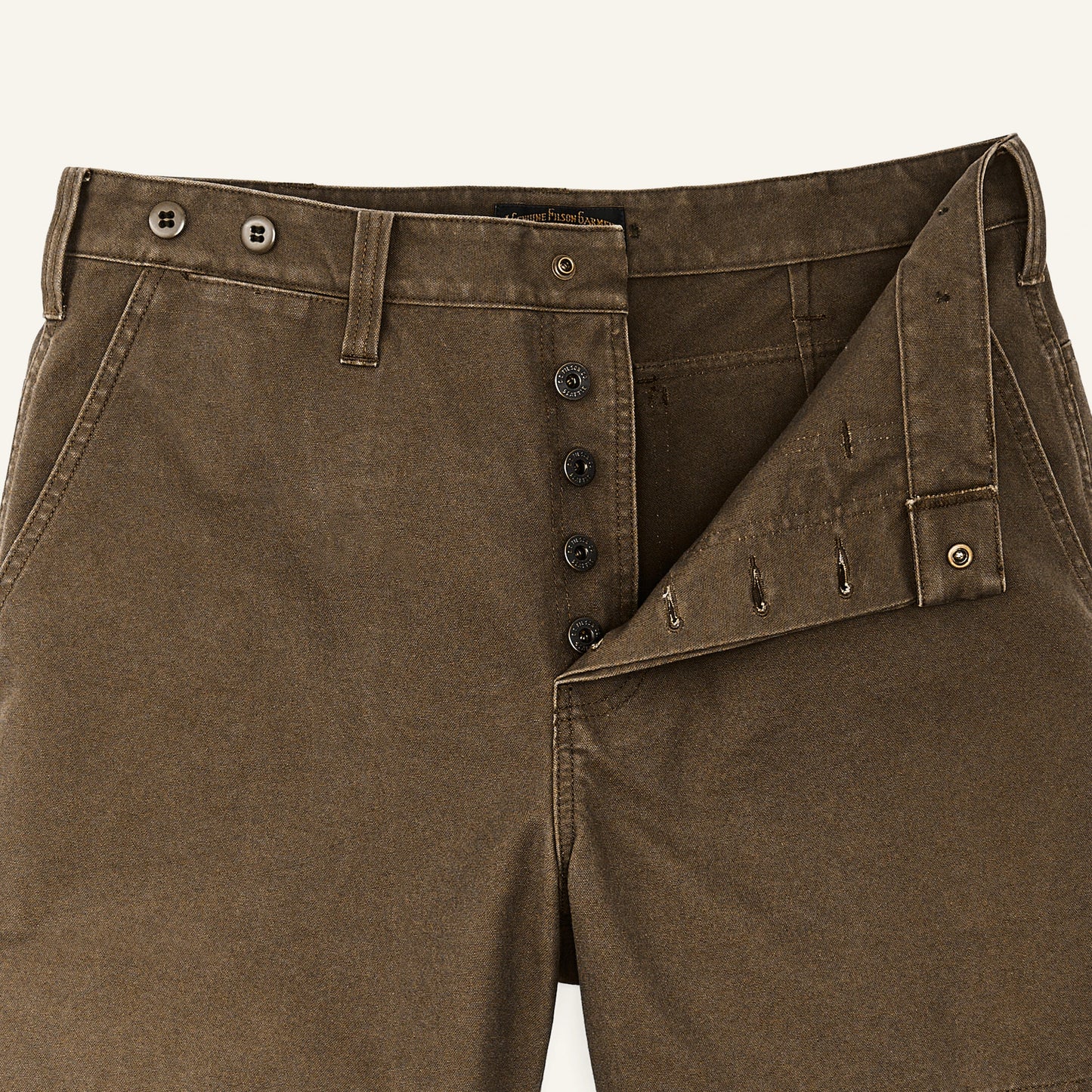 FILSON DRY TIN CLOTH SHORTS - MARSH OLIVE
