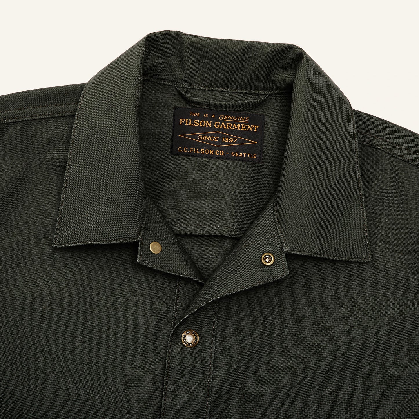 FILSON DRY TIN CLOTH JAC-SHIRT - OTTER GREEN