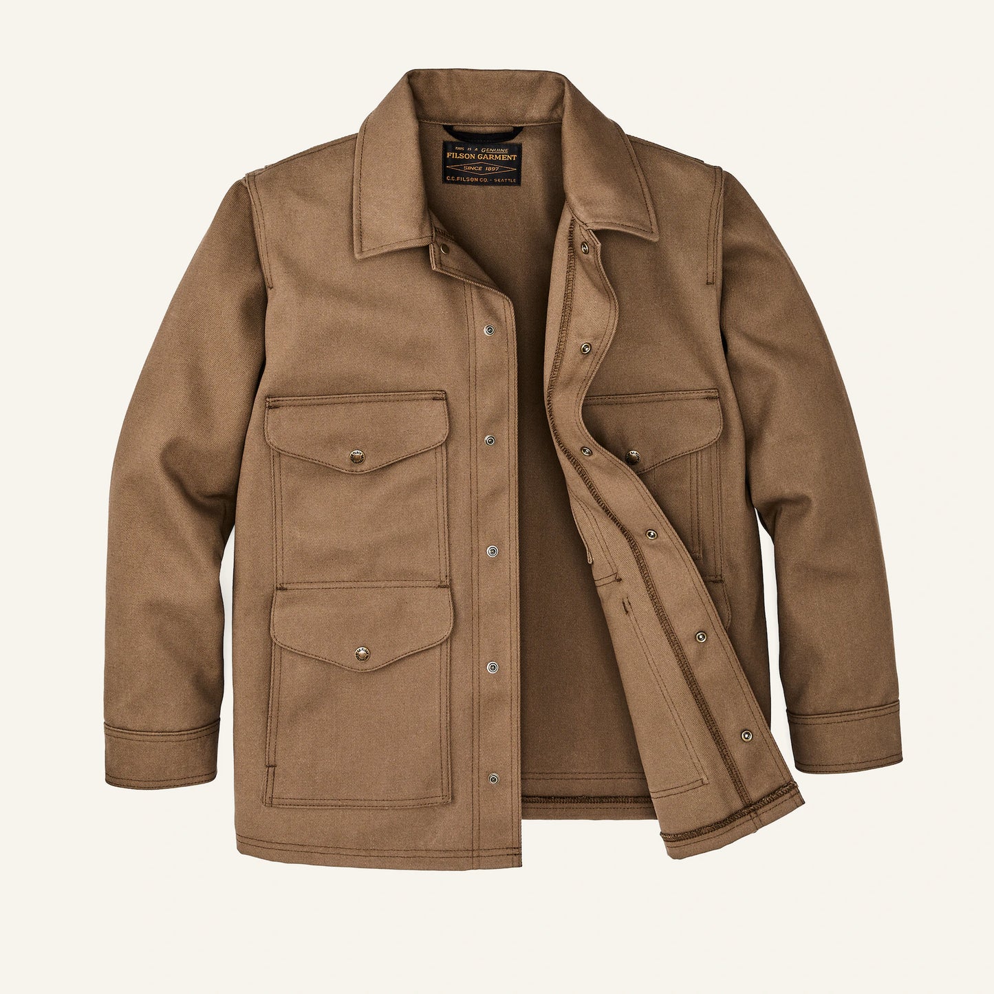 FILSON RUGGED TWILL CRUISER JACKET - SEPIA