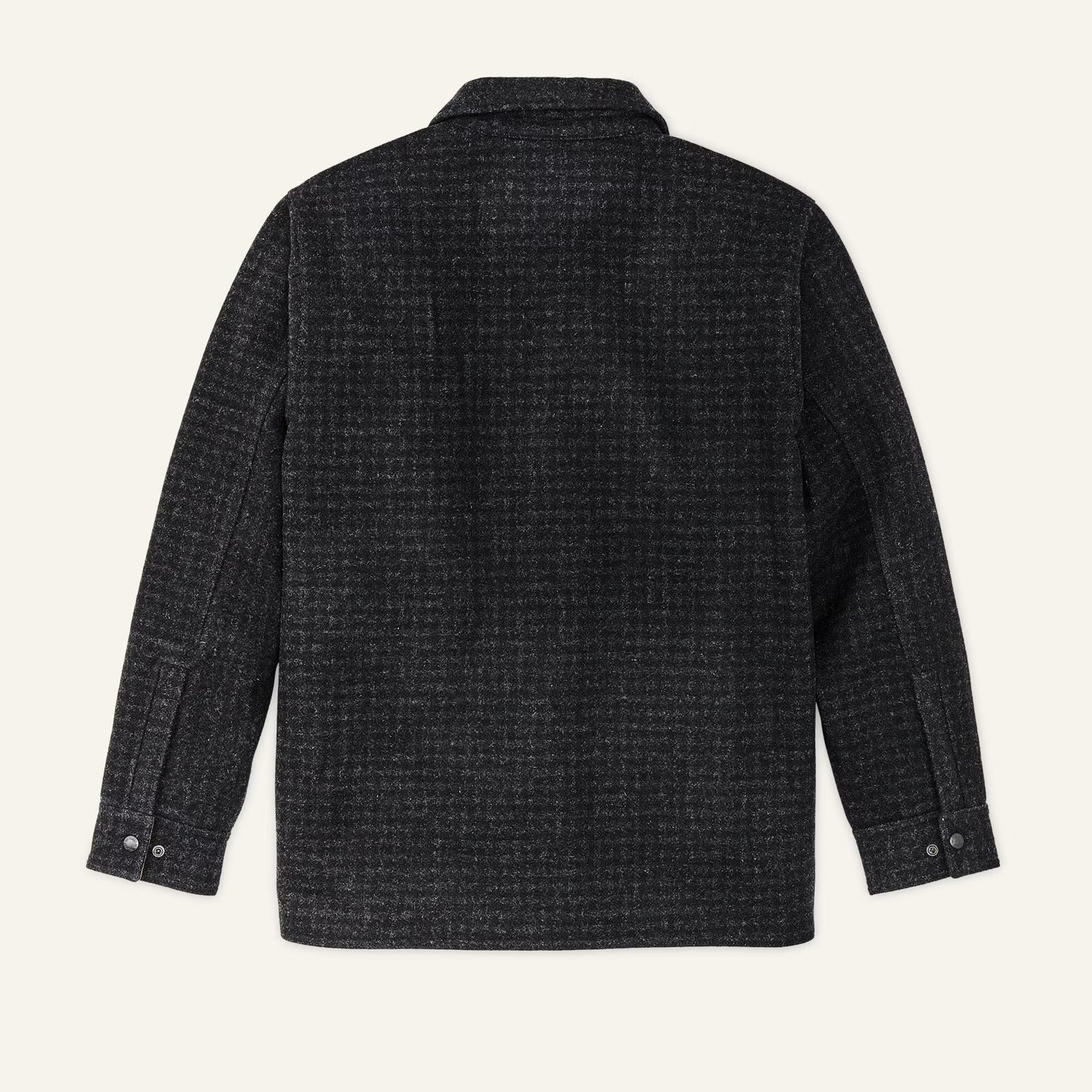 FILSON LINED MACKINAW WOOL JAC-SHIRT - BLACK MARL/HERITAGE PLAID