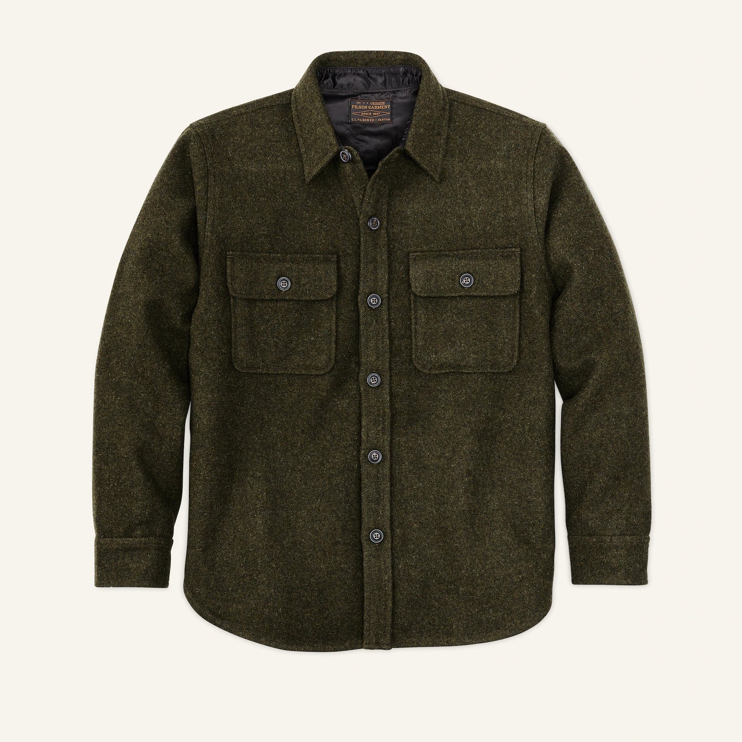 FILSON CPO WOOL JAC-SHIRT - FOREST GREEN