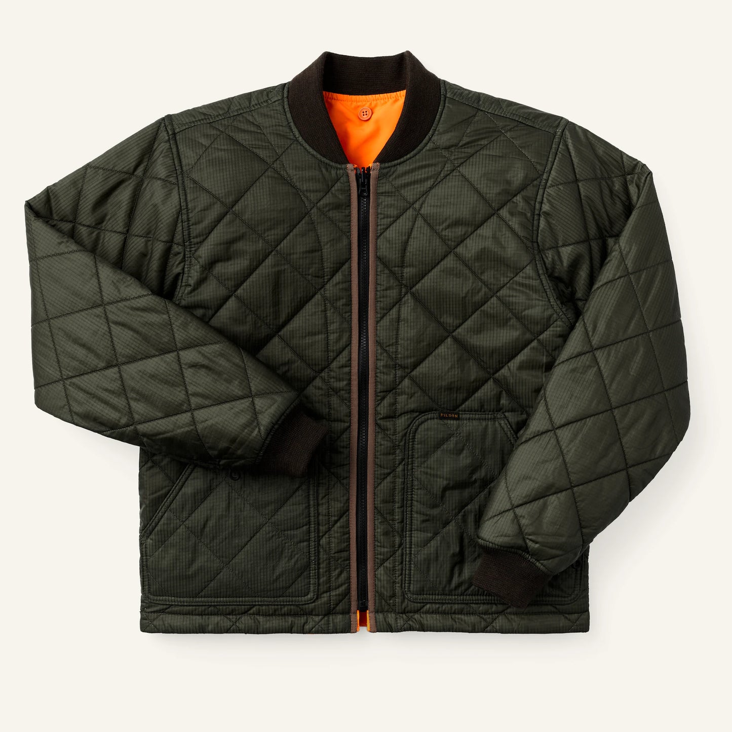 FILSON EAGLE PLAINS JACKET LINER - SURPLUS GREEN/BLAZE