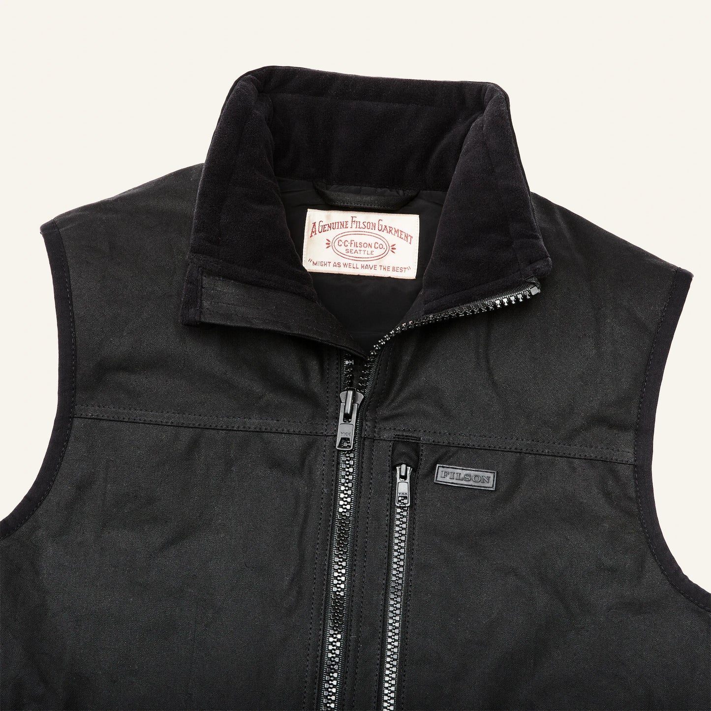 FILSON TIN CLOTH PRIMALOFT® VEST - BLACK