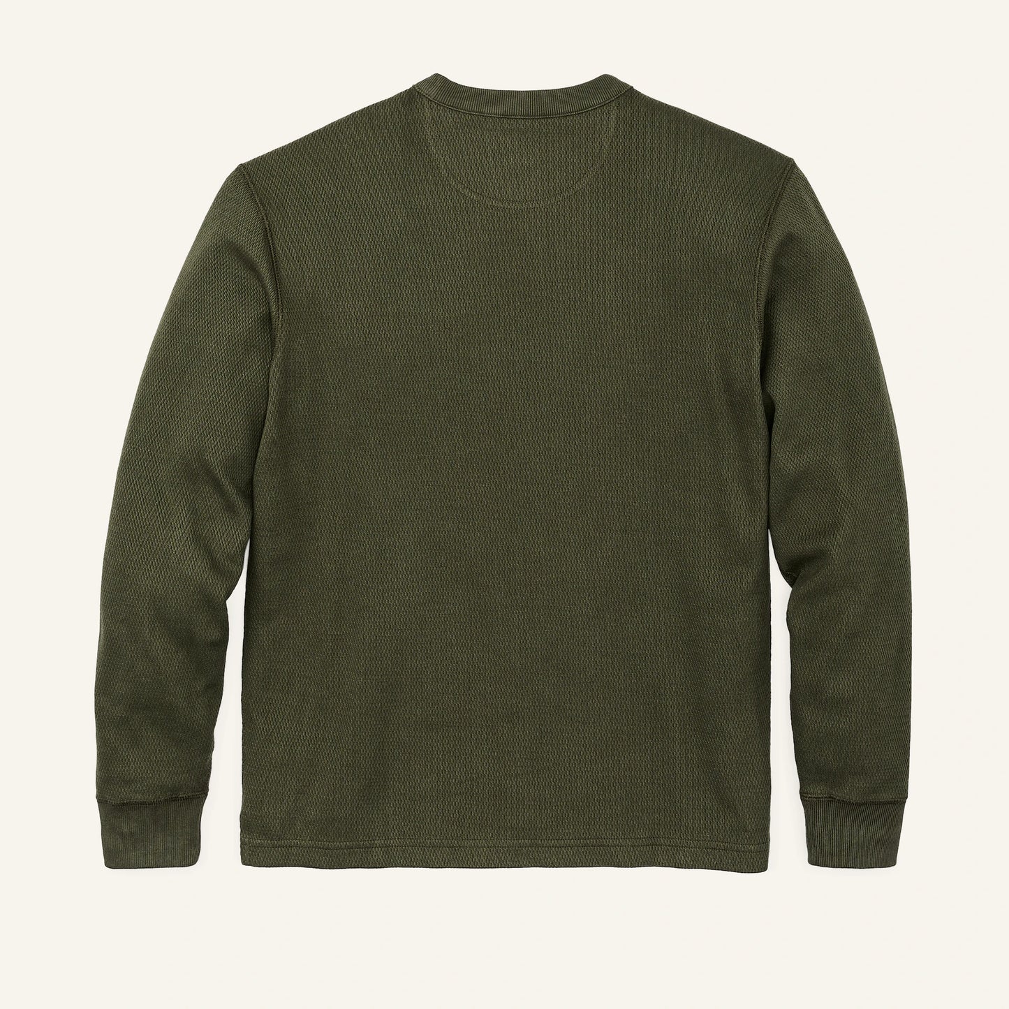 FILSON WAFFLE KNIT THERMAL CREW - MOSSY ROCK