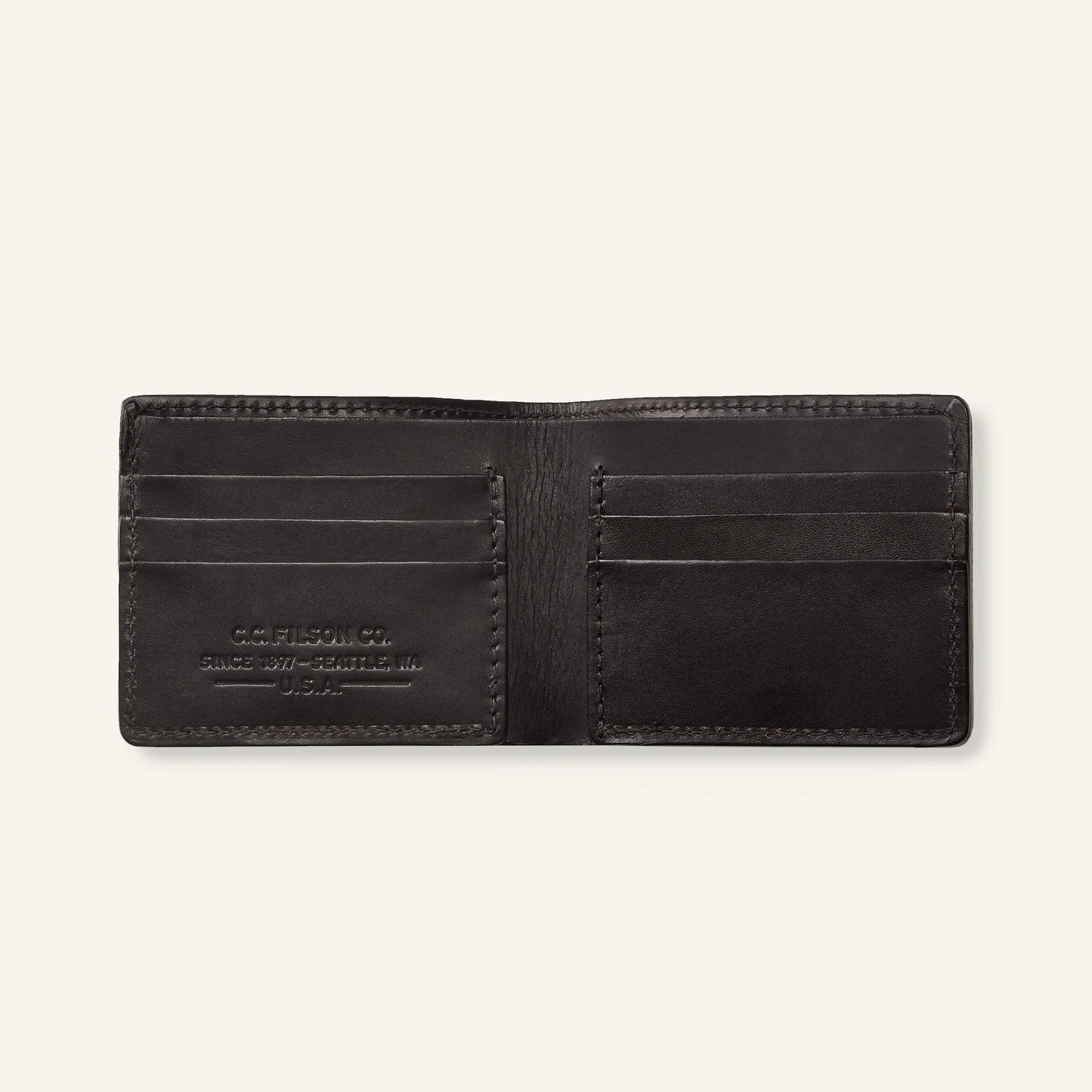 FILSON BRIDLE LEATHER BI-FOLD WALLET - BROWN