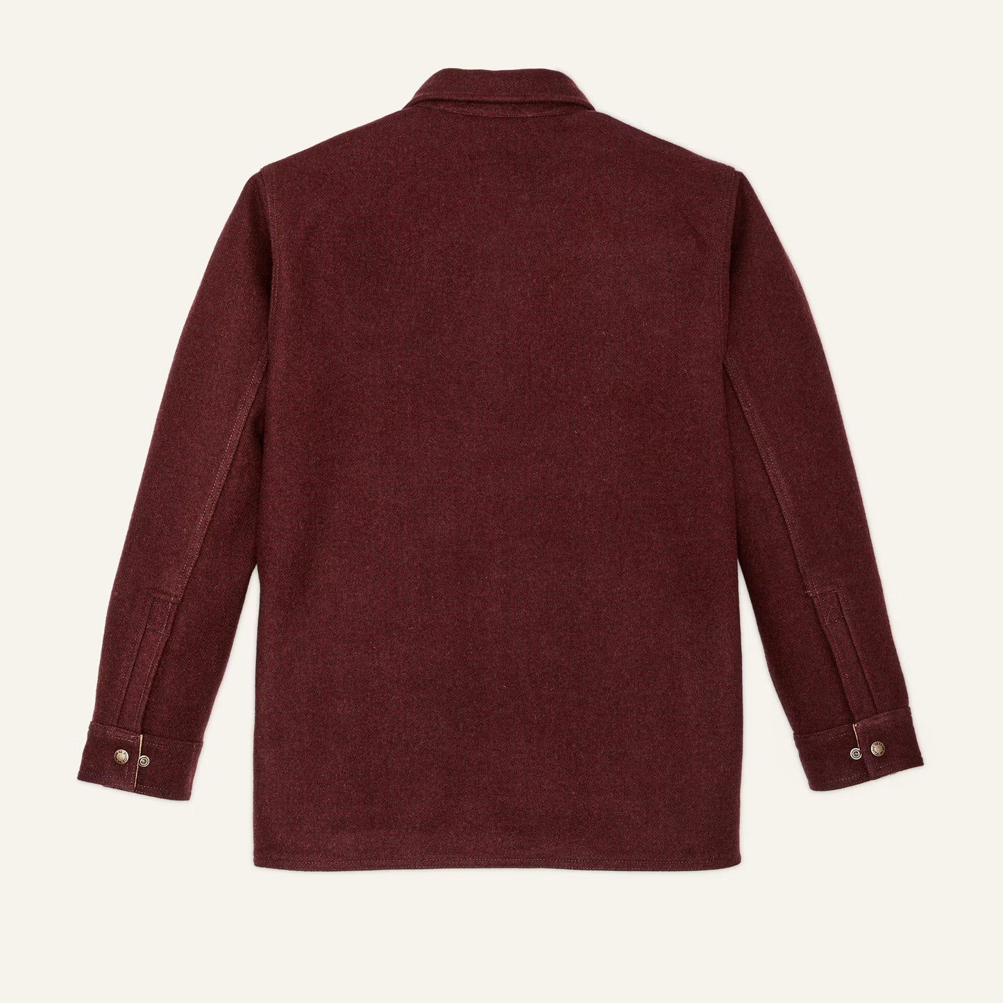 FILSON LINED MACKINAW WOOL JAC-SHIRT - DARK RED/BLACK HOUNDSTOOTH