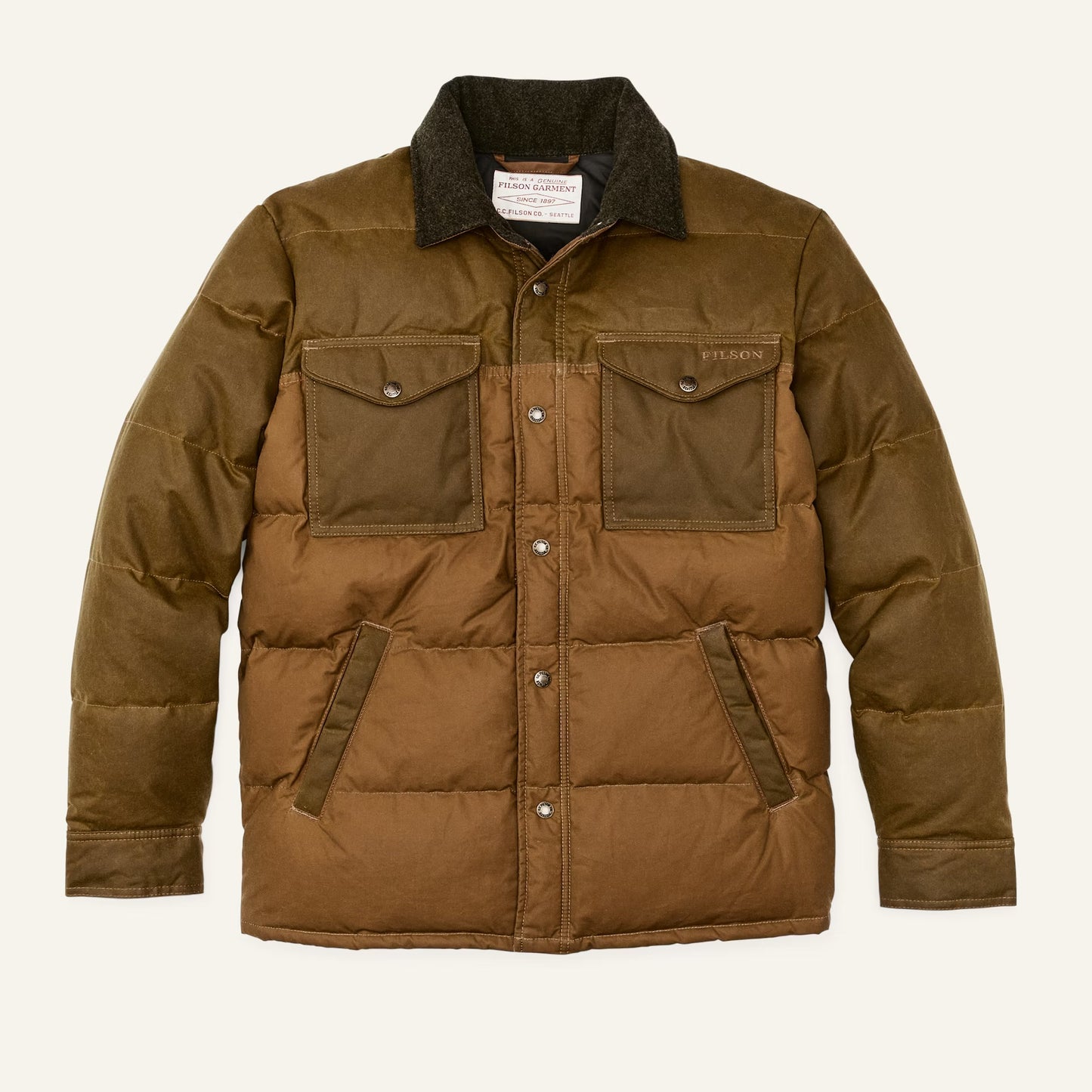 FILSON DOWN JAC-SHIRT - DARK TAN
