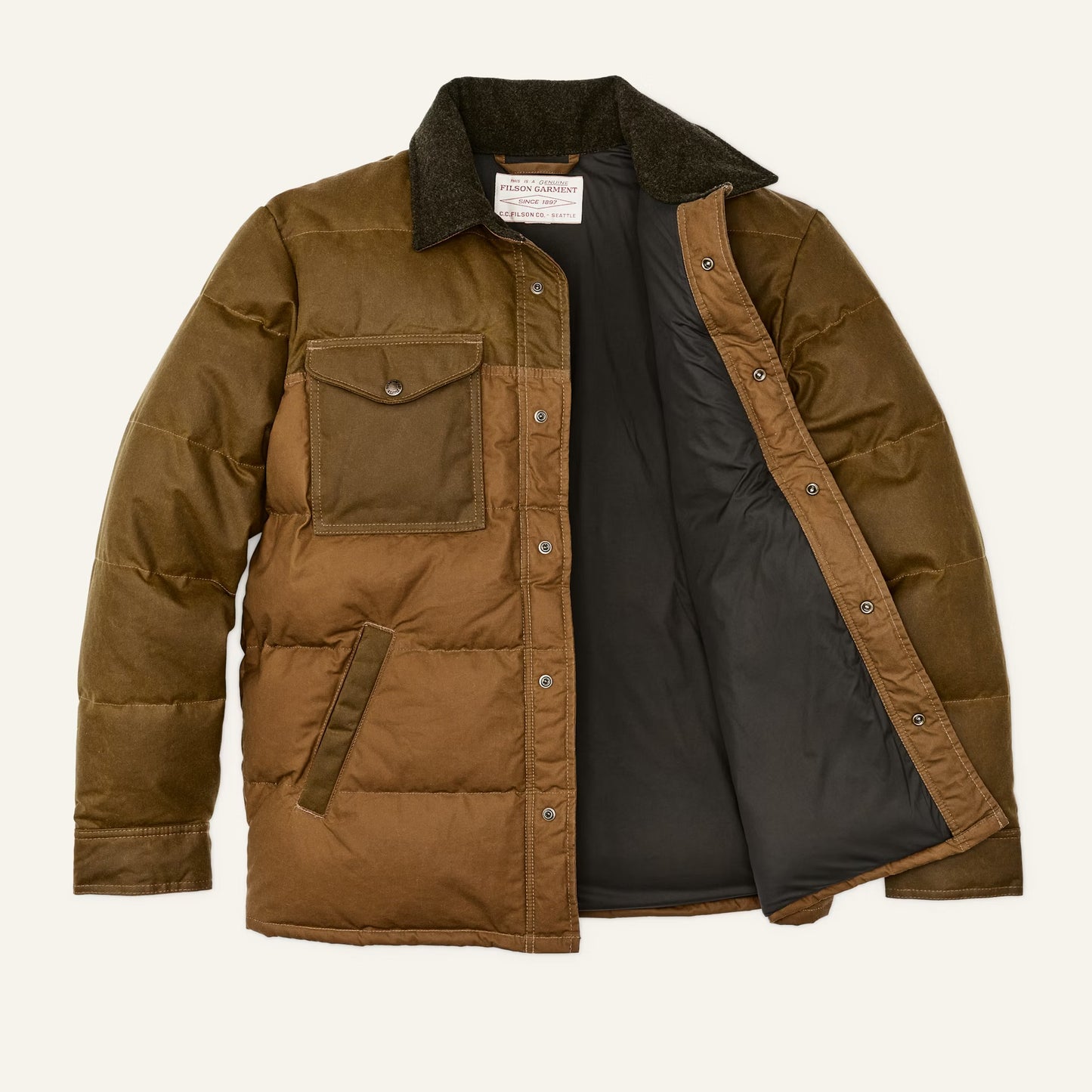 FILSON DOWN JAC-SHIRT - DARK TAN