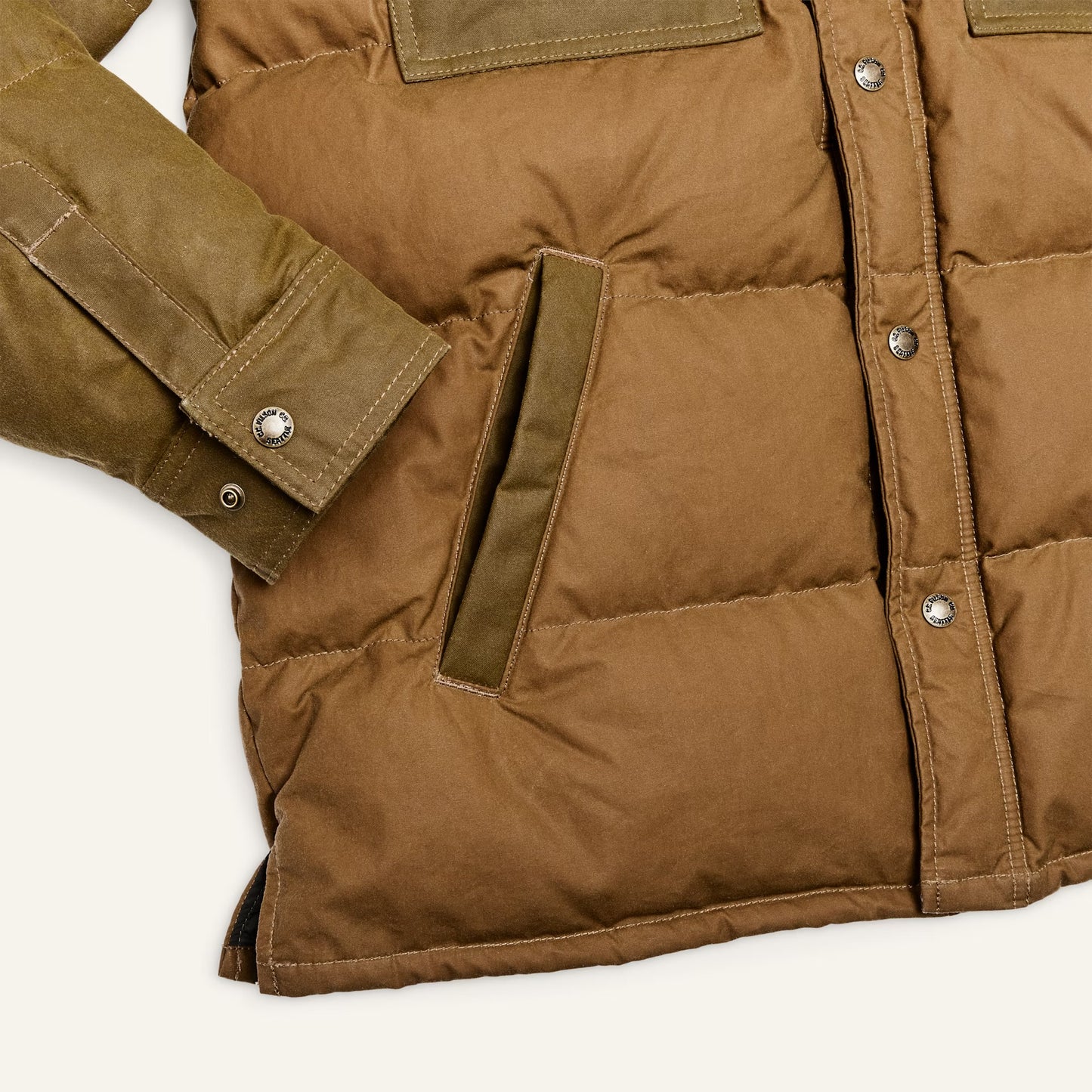 FILSON DOWN JAC-SHIRT - DARK TAN