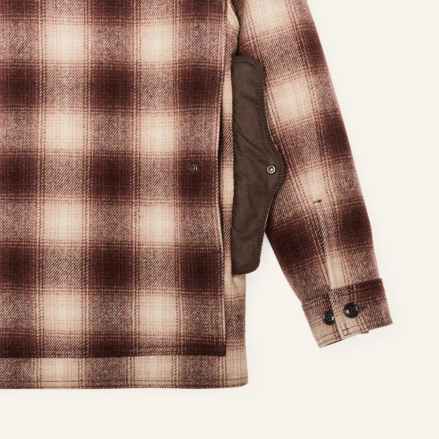 FILSON MACKINAW WOOL CRUISER JACKET - BROWN/TAN OMBRÉ