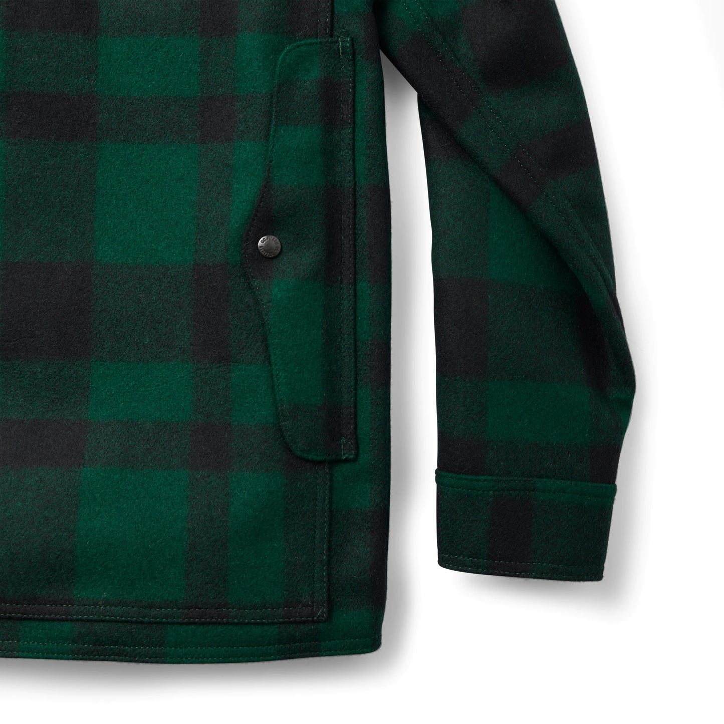 FILSON MACKINAW WOOL CRUISER JACKET - Green/Black Plaid