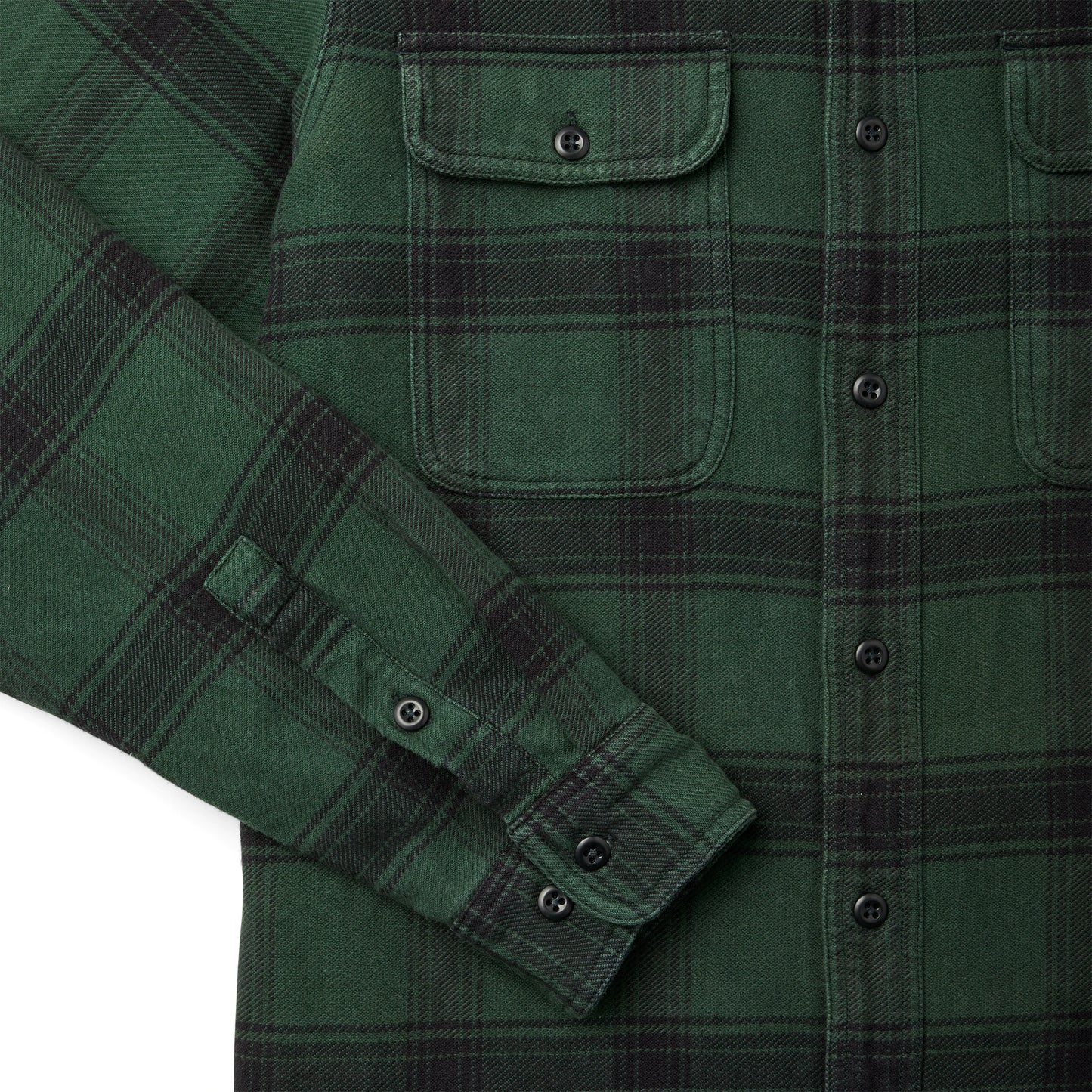 FILSON VINTAGE FLANNEL WORK SHIRT - Green/Black