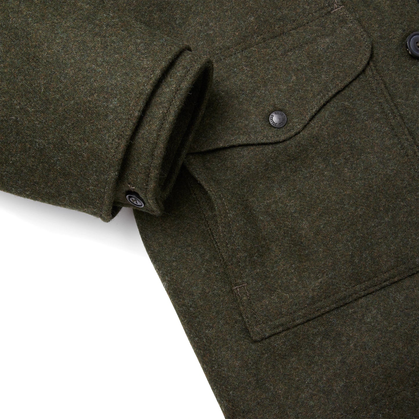 FILSON LINED MACKINAW WOOL PACKER COAT - Forest Green