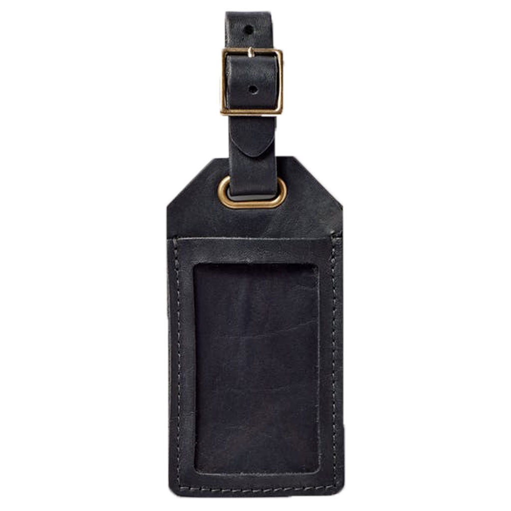 FILSON DAWSON LEATHER LUGGAGE TAG - BLACK