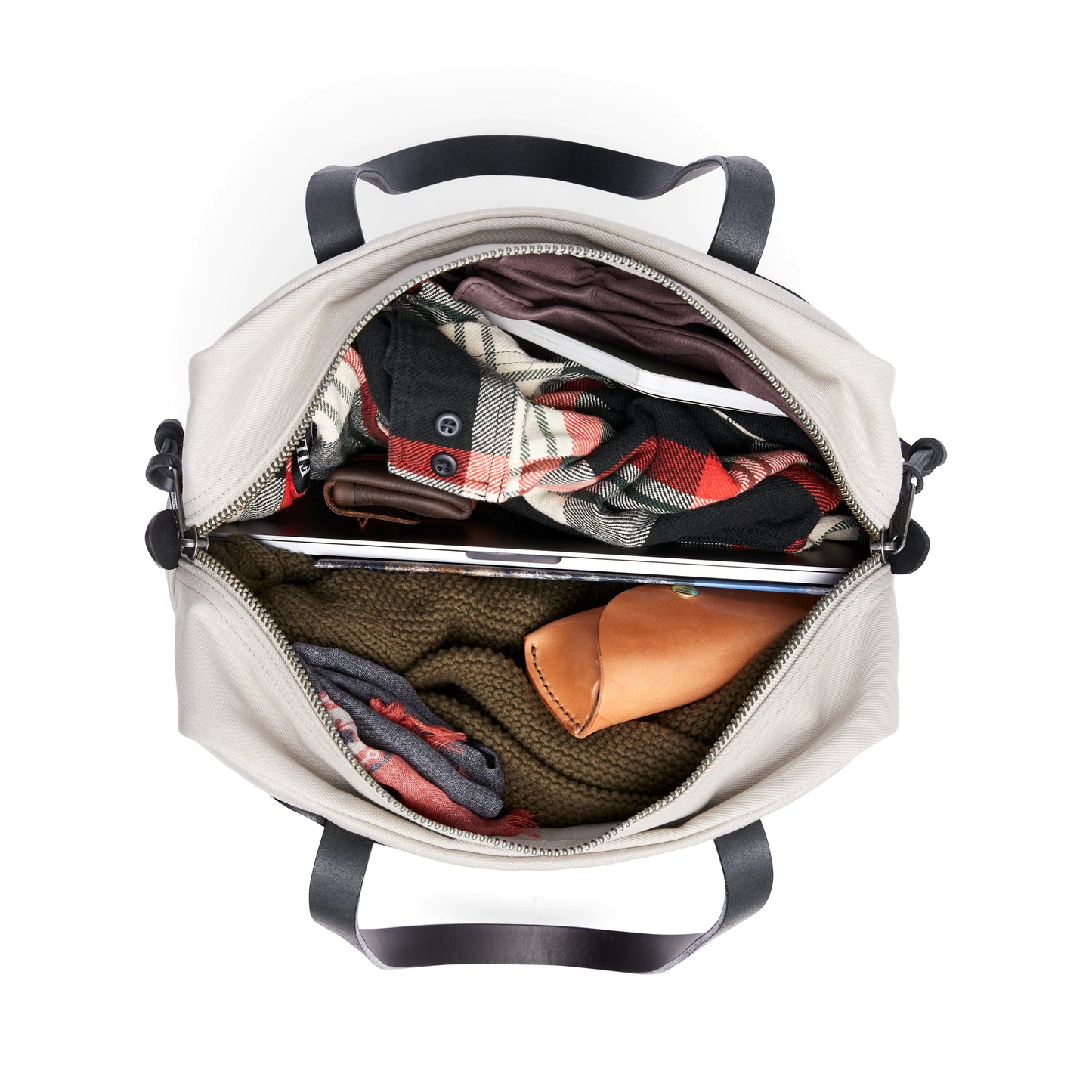 FILSON RUGGED TWILL TOTE BAG WITH ZIPPER - Twine