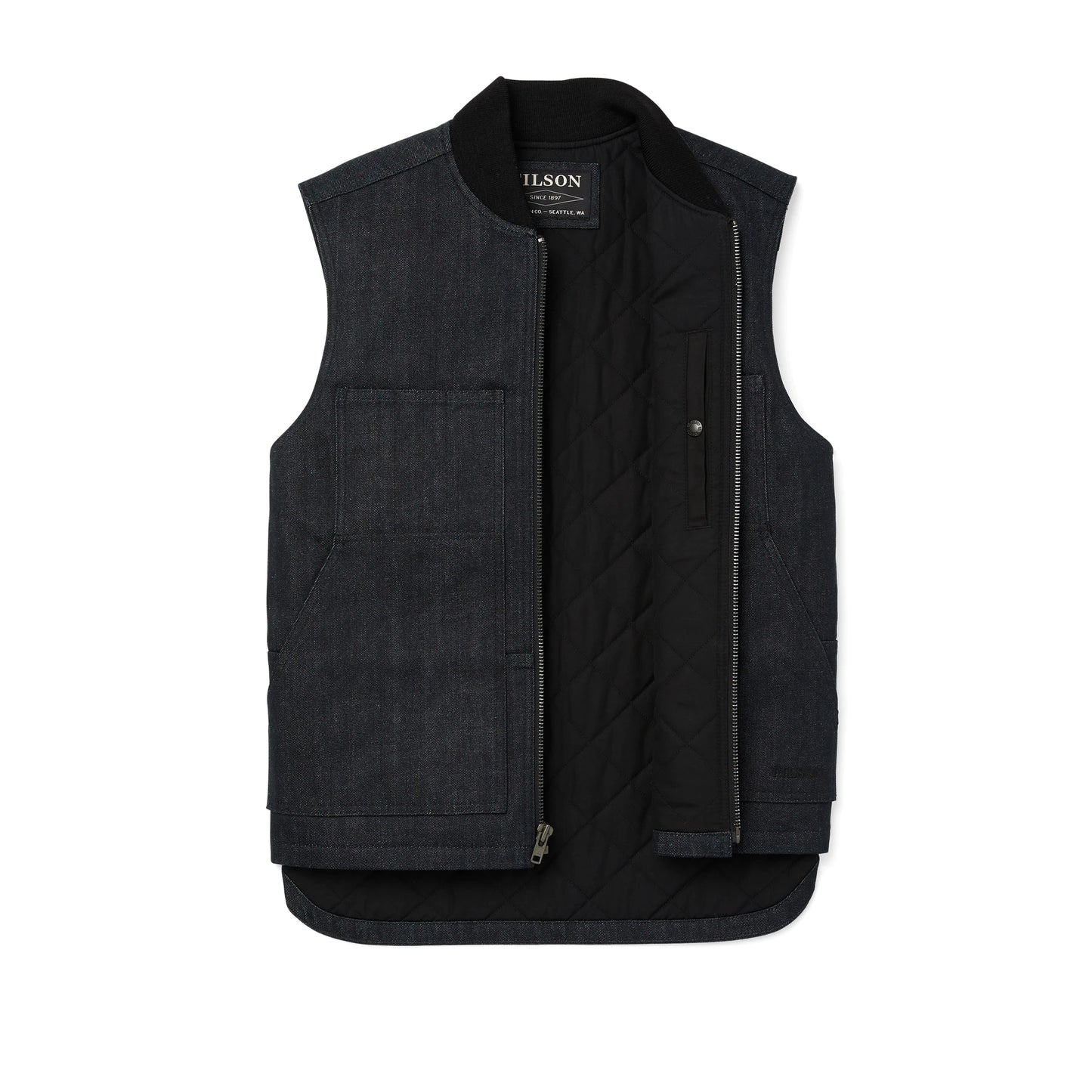 FILSON DENIM INSULATED WORK VEST - Raw Indigo