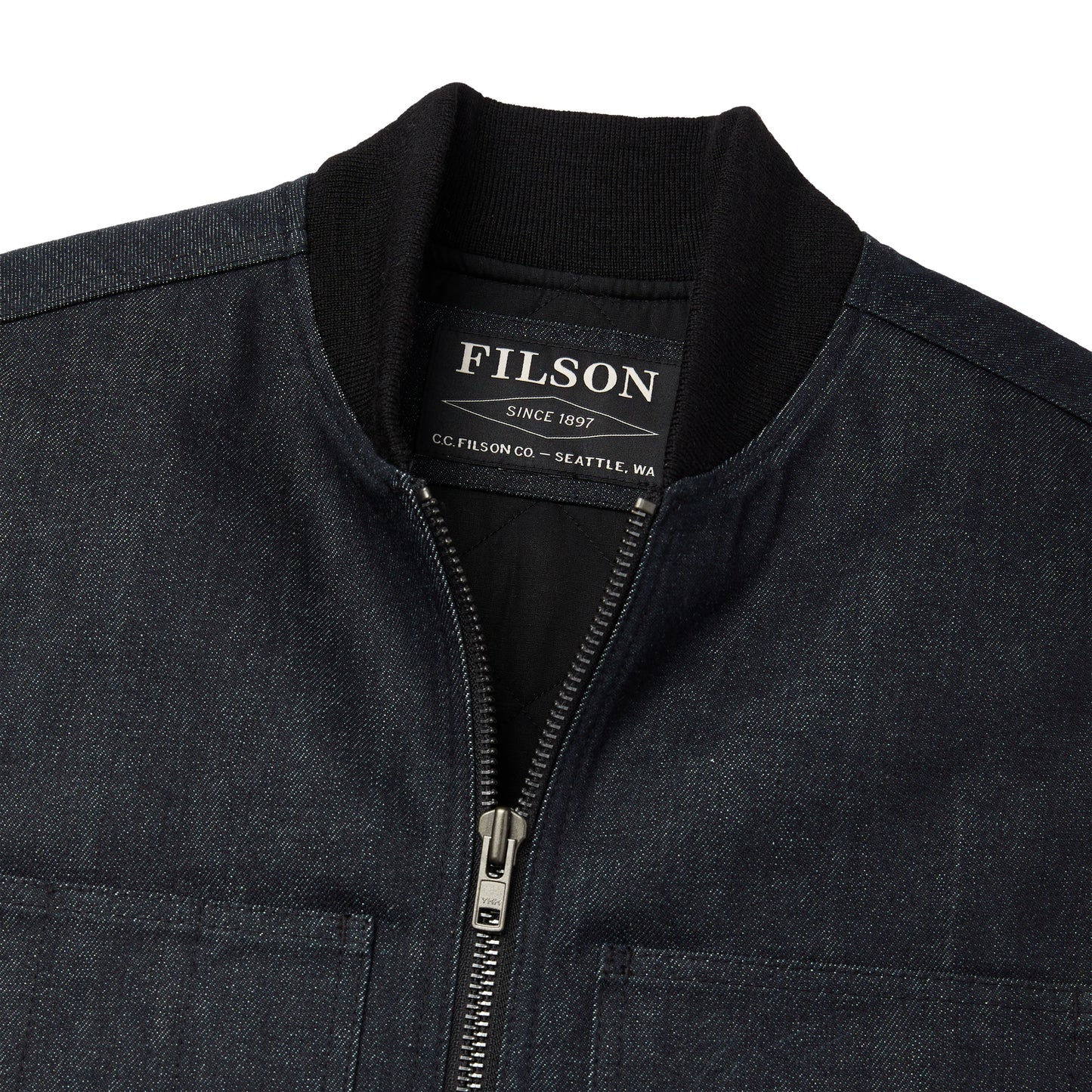 FILSON DENIM INSULATED WORK VEST - Raw Indigo