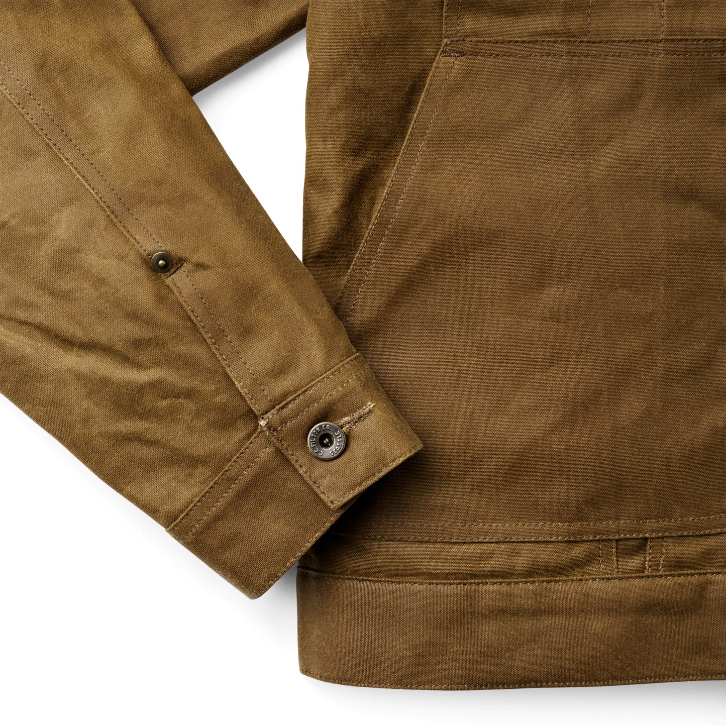 FILSON TIN CLOTH SHORT LINED CRUISER JACKET - Dark Tan