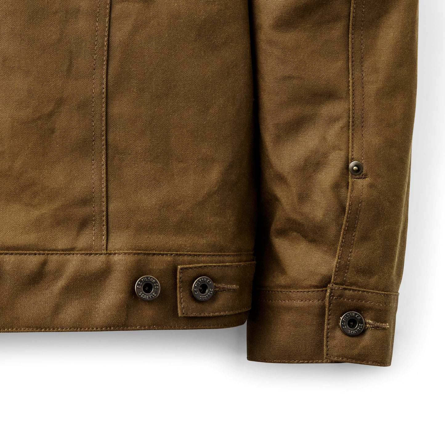 FILSON TIN CLOTH SHORT LINED CRUISER JACKET - Dark Tan