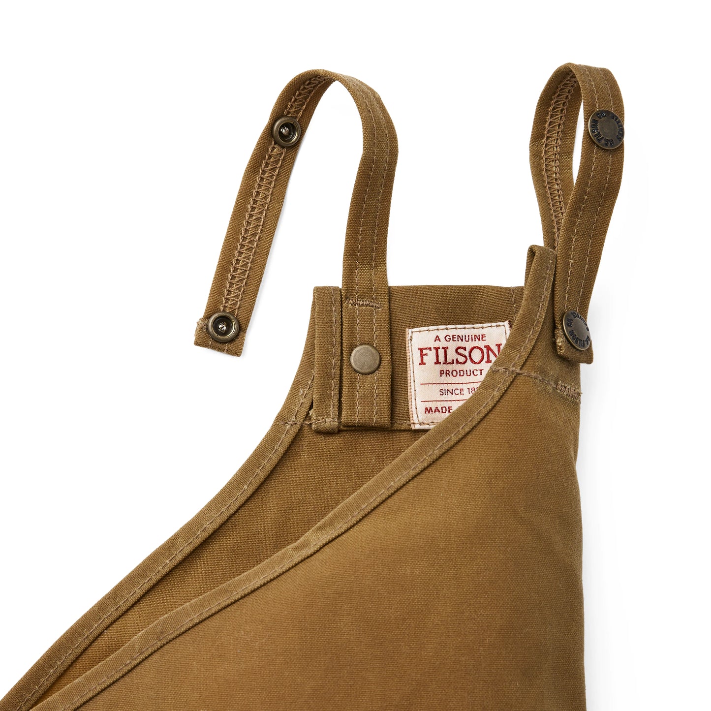 FILSON DOUBLE TIN CLOTH CHAPS WITH ZIPPER - HUSKY DARK TAN