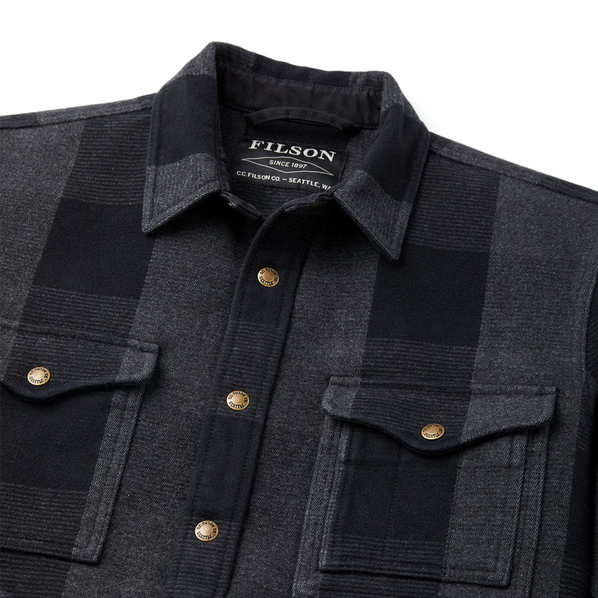 FILSON BEARTOOTH CAMP JACKET - BLACK/GRAY HEATHER