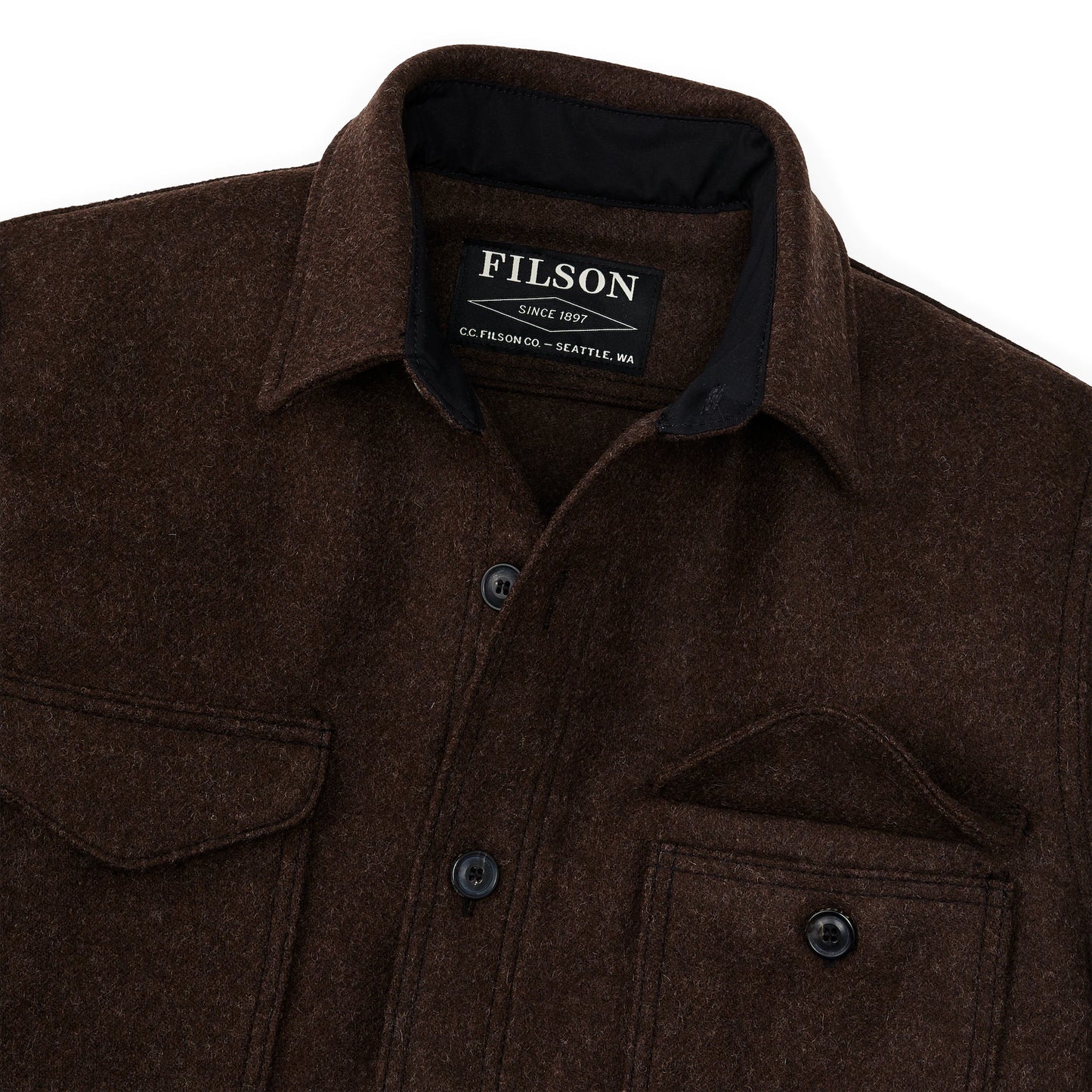 FILSON MACKINAW WOOL JAC-SHIRT - Brown