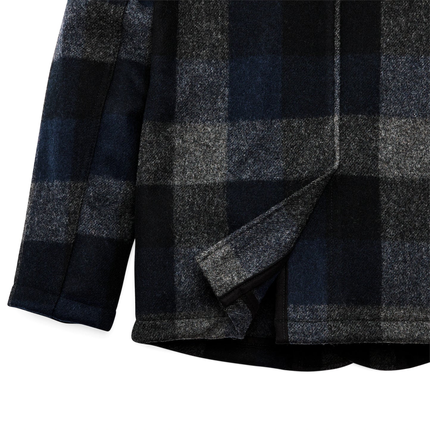FILSON MACKINAW WOOL BLAZER - CHARCOAL/BLACK/NAVY BUFFALO PLAID