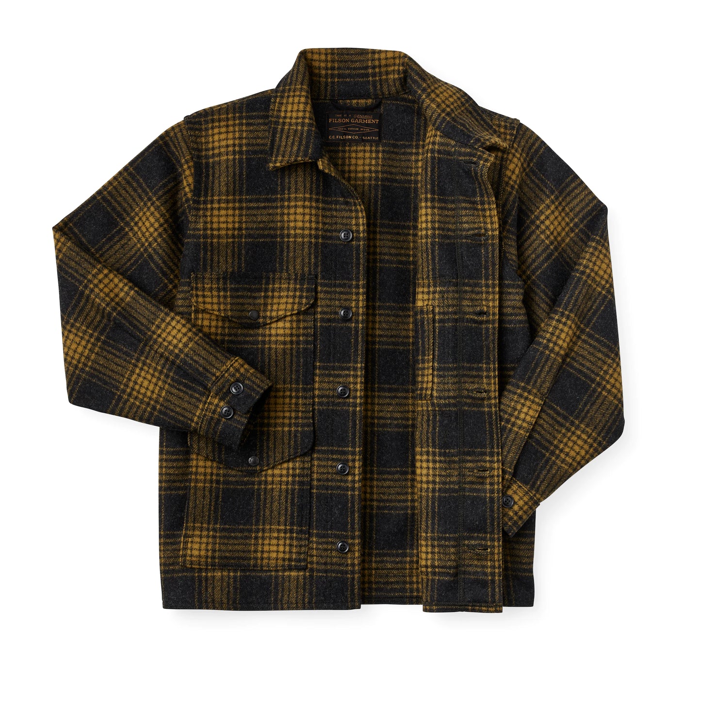 FILSON MACKINAW WOOL CRUISER JACKET - GOLD OCHRE OMBRE