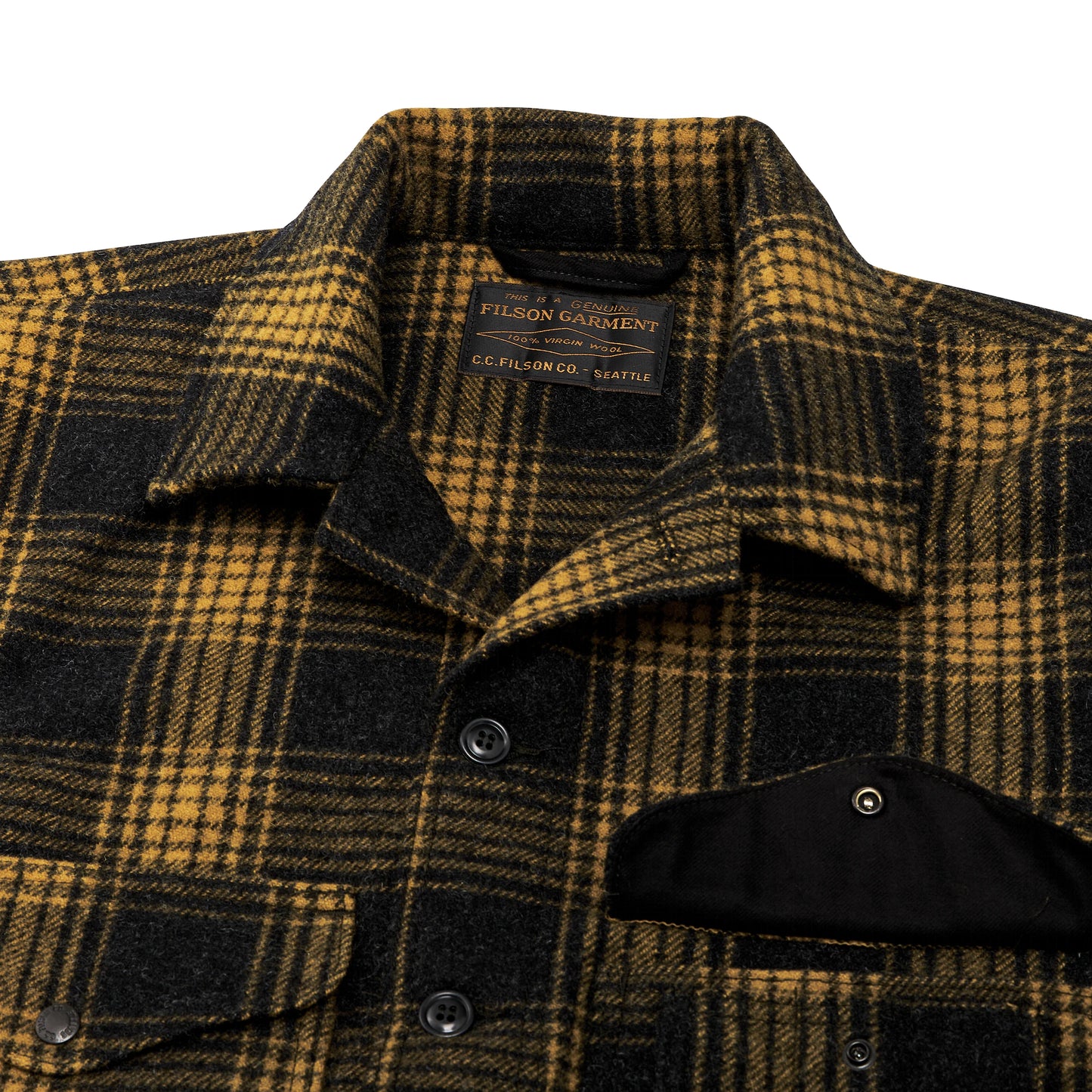 FILSON MACKINAW WOOL CRUISER JACKET - GOLD OCHRE OMBRE