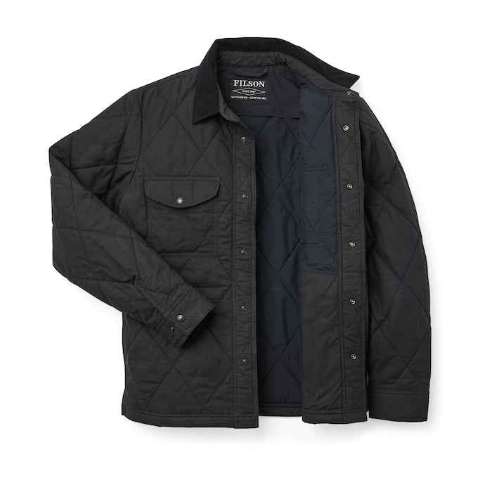 FILSON HYDER QUILTED JAC-SHIRT - BLACK