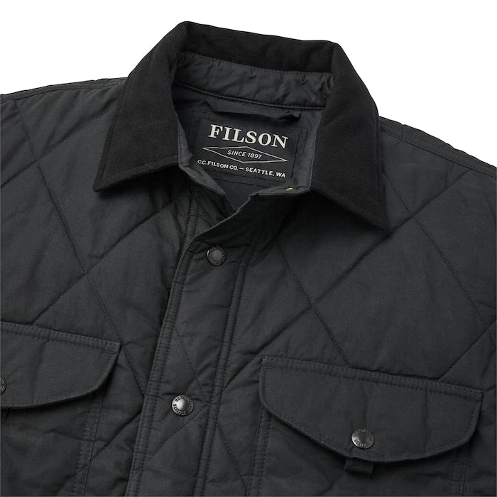 FILSON HYDER QUILTED JAC-SHIRT - BLACK