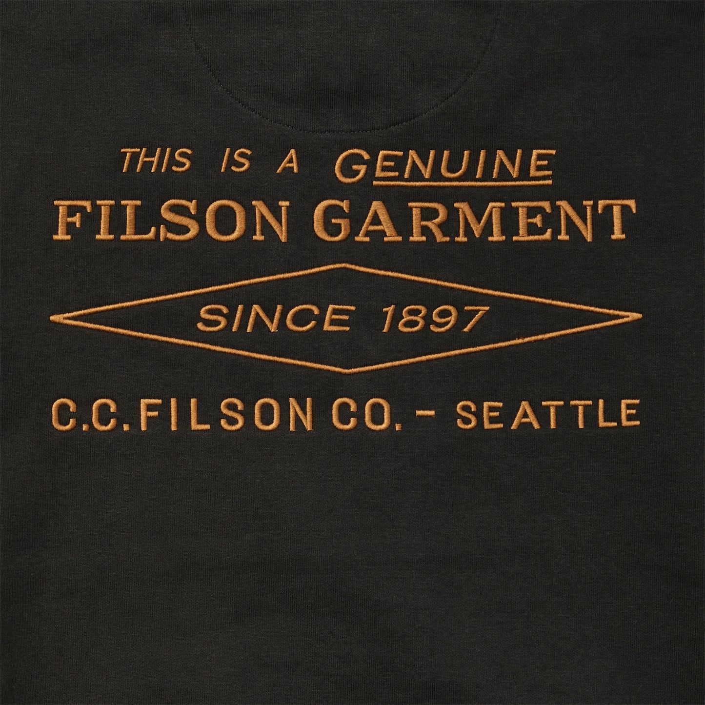 FILSON PROSPECTOR EMBROIDERED HOODIE - Faded Black/Gold Diamond