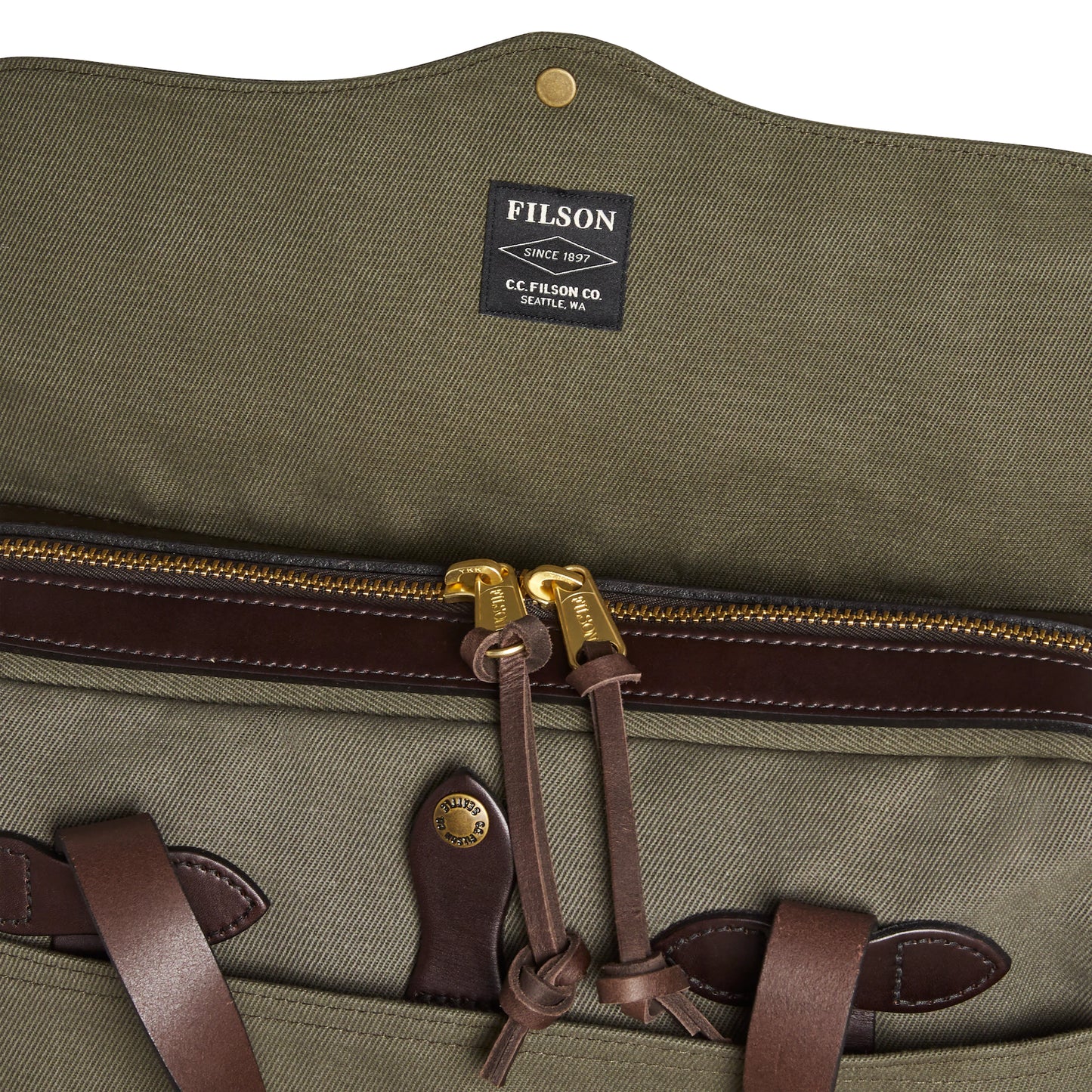 FILSON RUGGED TWILL ORIGINAL BRIEFCASE - OTTER GREEN