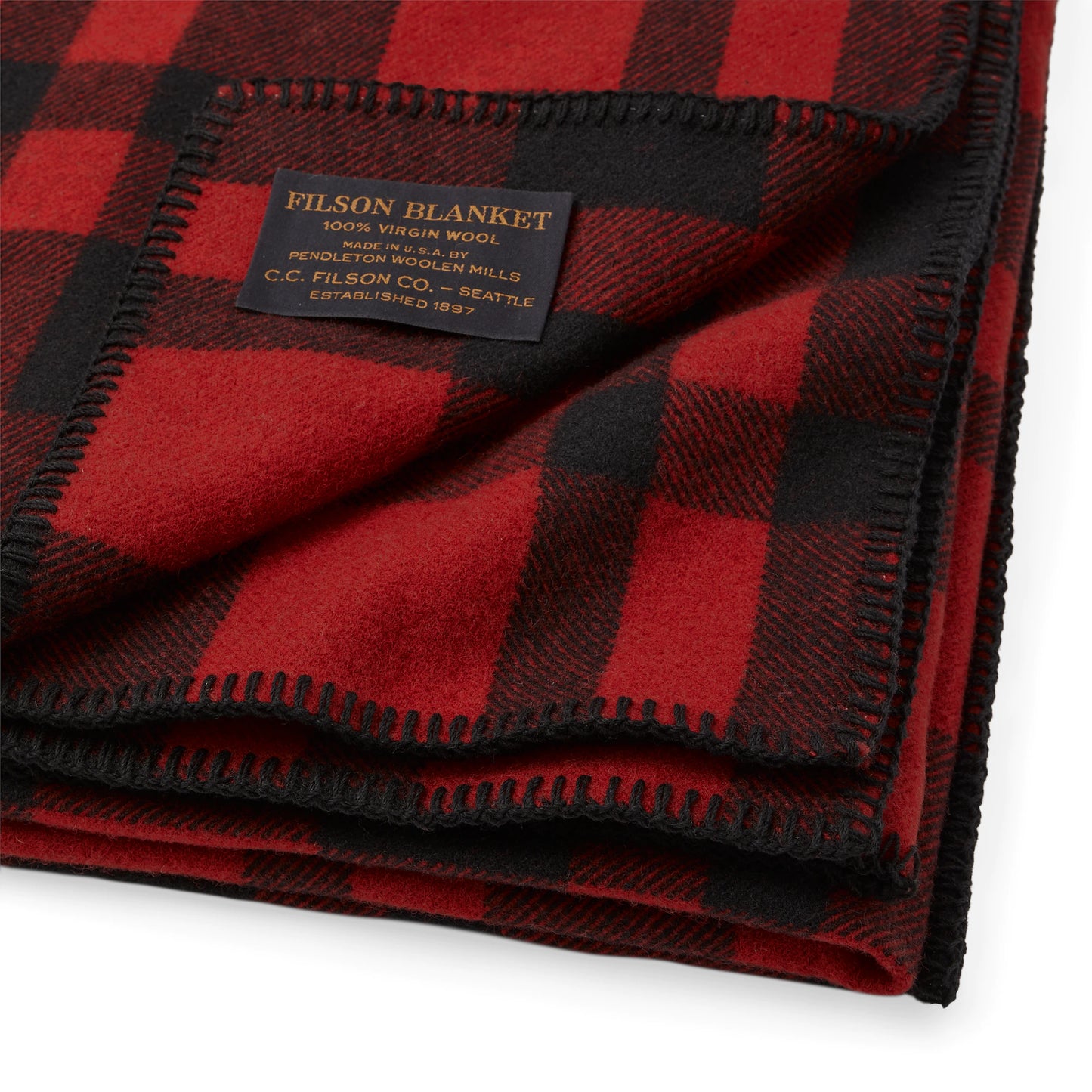 FILSON MACKINAW WOOL BLANKET RED/BLACK