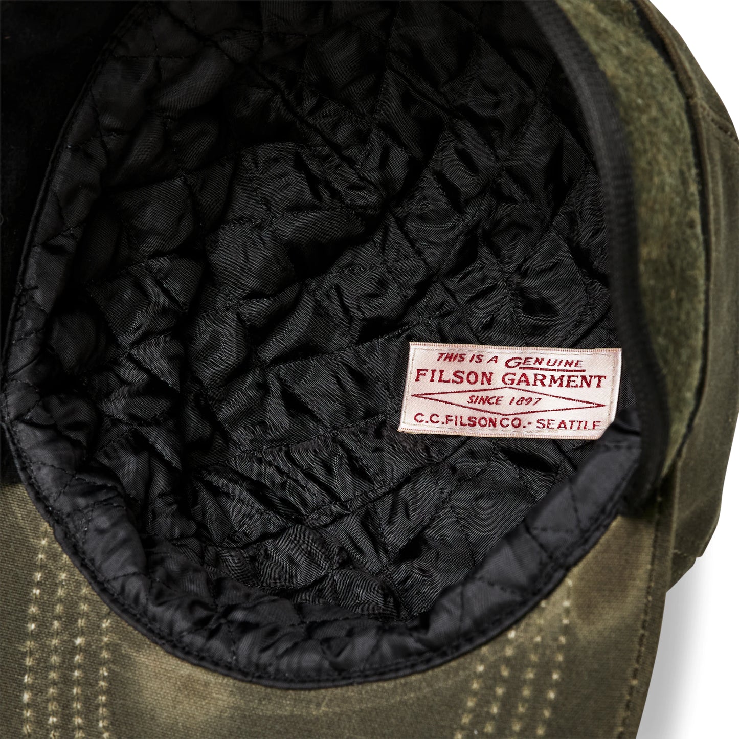 FILSON INSULATED TIN CLOTH CAP OTTER GREEN - OTTER GREEN