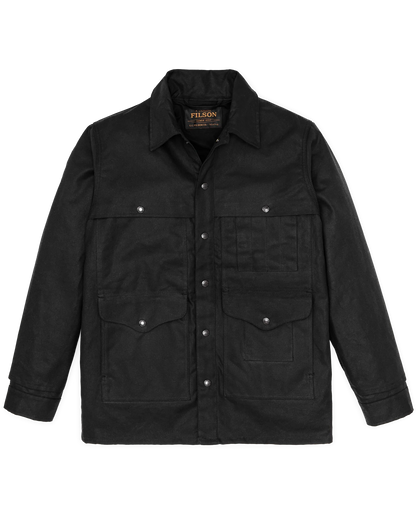 FILSON LINED TIN CLOTH CRUISER JACKET - BLACK