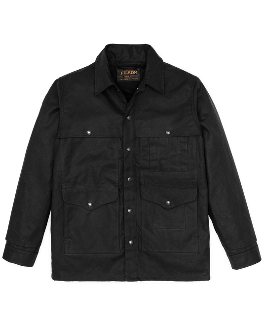 FILSON LINED TIN CLOTH CRUISER JACKET - BLACK