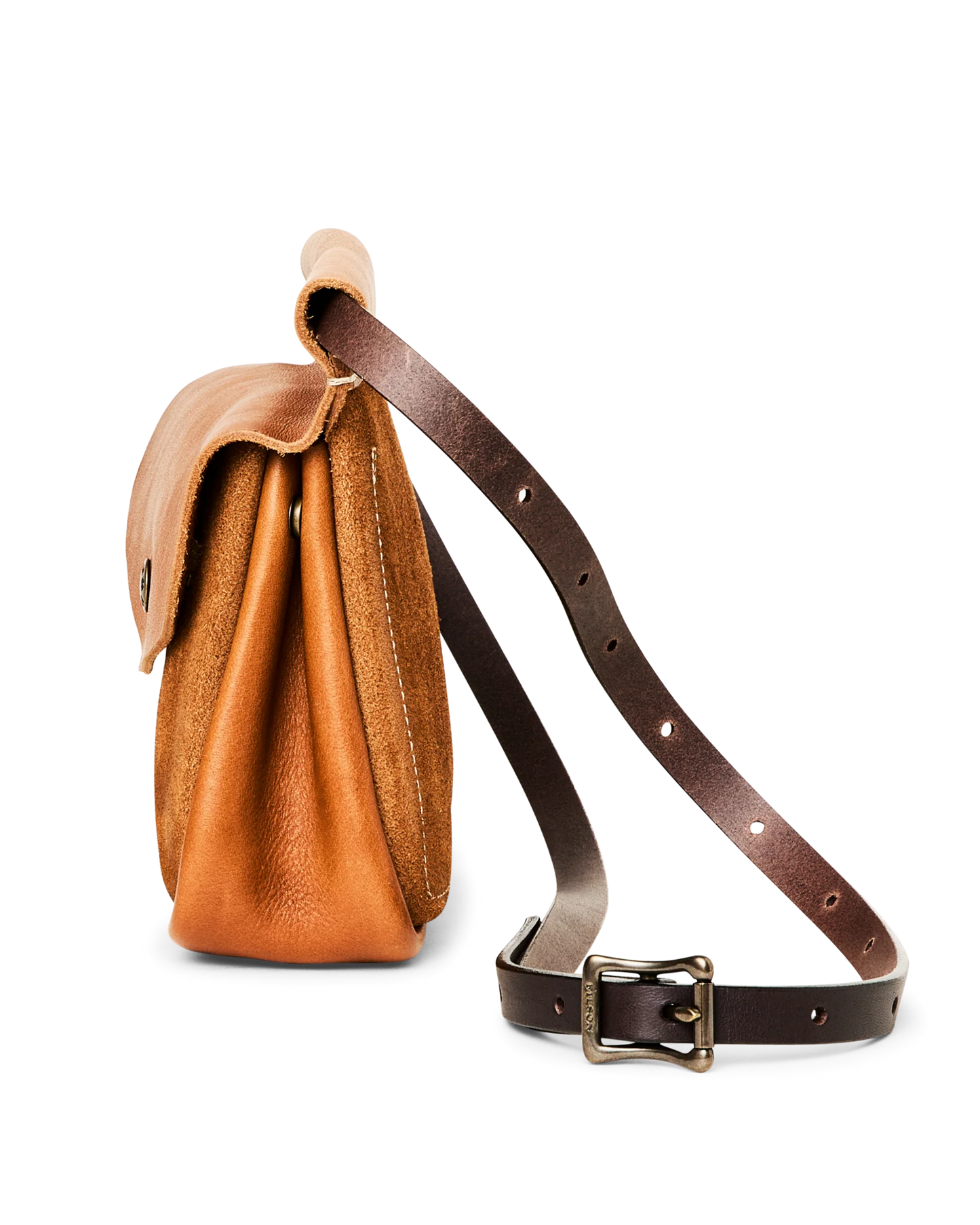 FILSON SUEDE LEATHER CONVERTIBLE FIELD BAG - SADDLE LEATHER