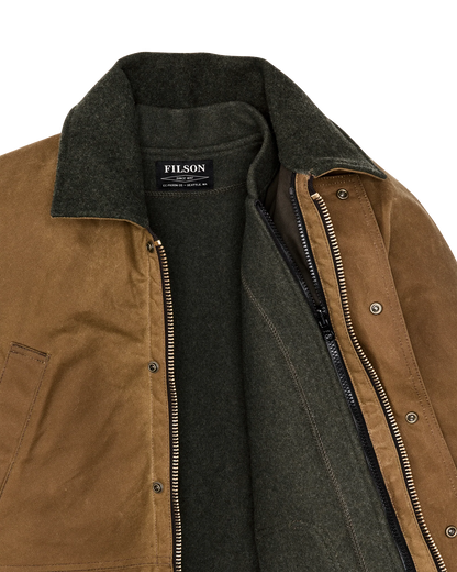 FILSON LINED TIN CLOTH FIELD JACKET - DARK TAN