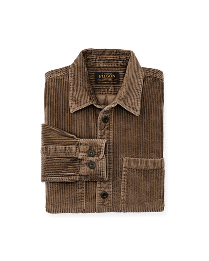 FILSON 6-WALE CORDUROY SHIRT - BROWN