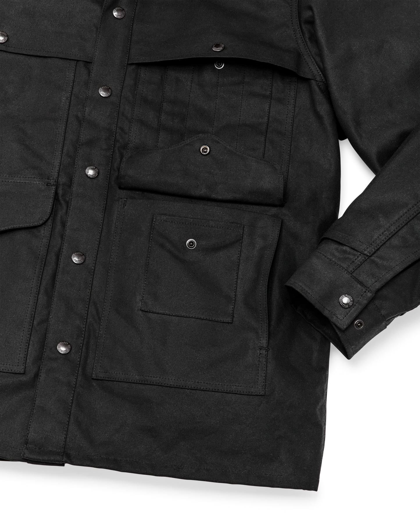 FILSON LINED TIN CLOTH CRUISER JACKET - BLACK