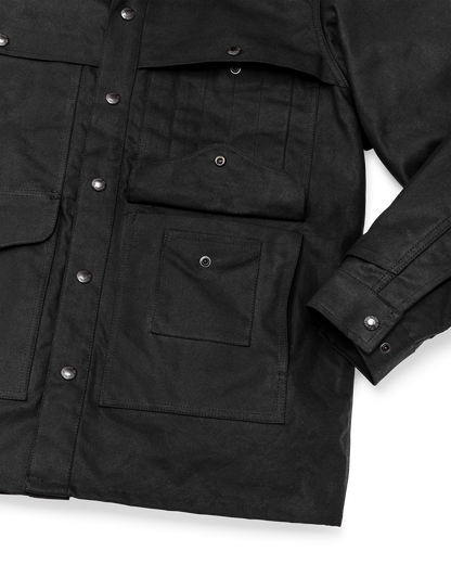 FILSON LINED TIN CLOTH CRUISER JACKET - BLACK