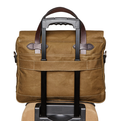 FILSON 24-HOUR TIN CLOTH BRIEFCASE - DARK TAN