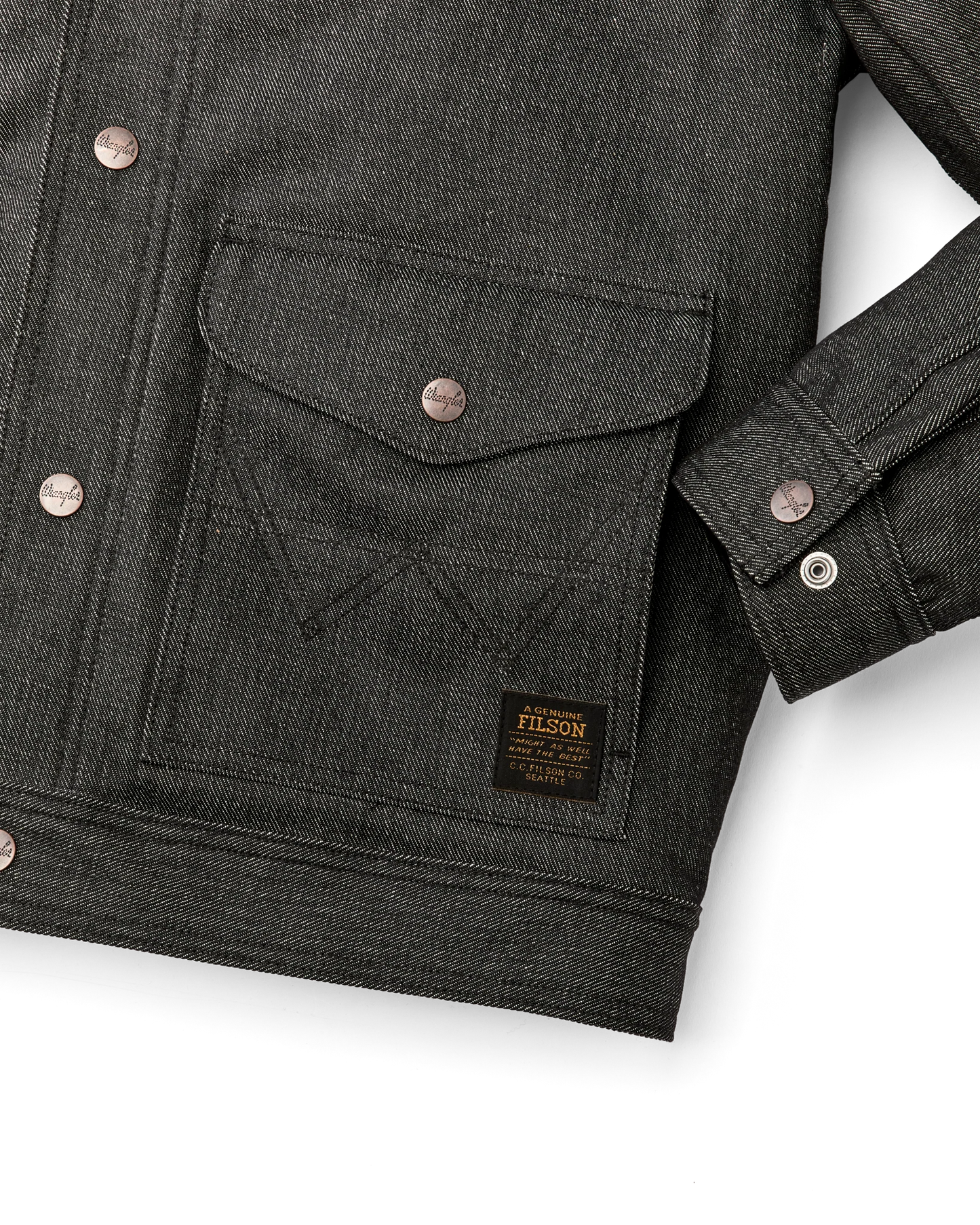 WRANGLER X FILSON DENIM WORK JACKET - BLACK