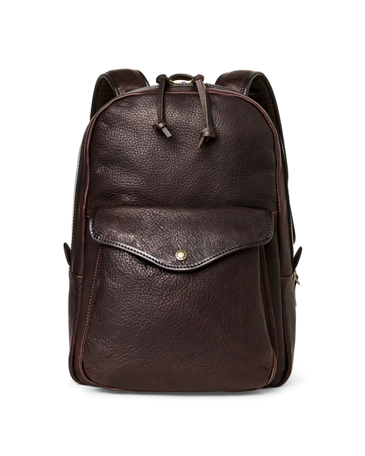FILSON HERITAGE LEATHER JOURNEYMAN BACKPACK - BALLARD BROWN