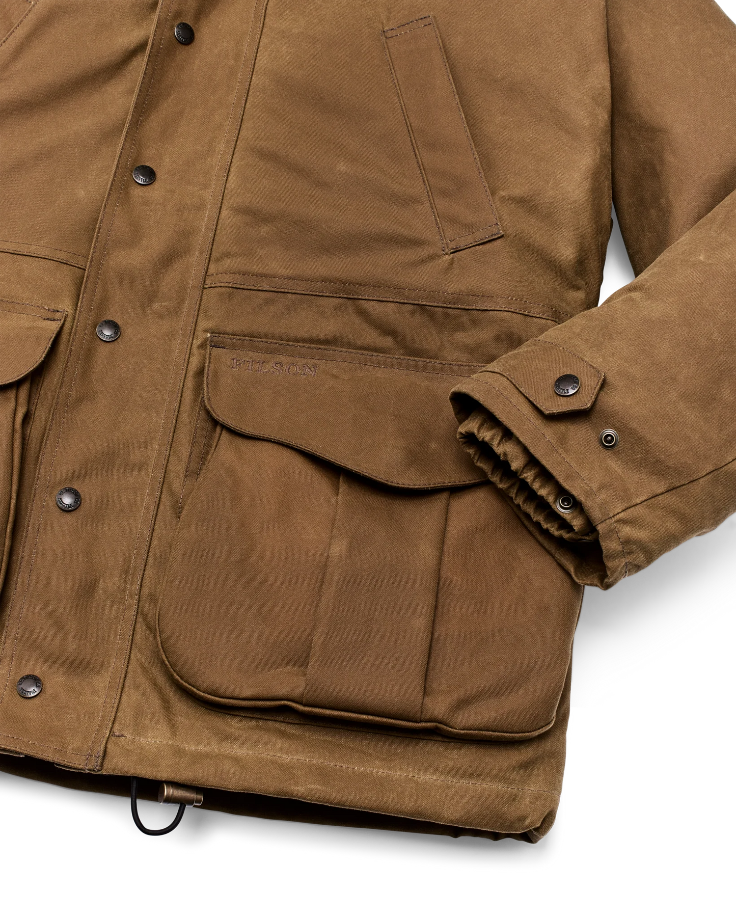 FILSON LINED TIN CLOTH FIELD JACKET - DARK TAN