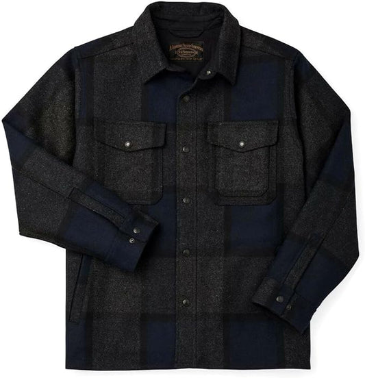 FILSON LINED MACKINAW WOOL JAC-SHIRT - NAVY/CHARCOAL PLAID